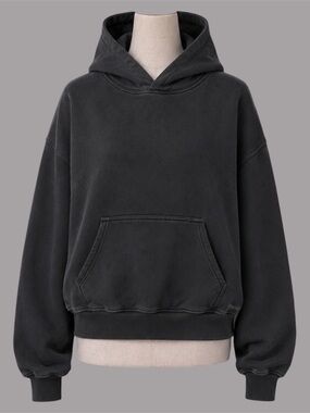 Aritzia TNA Cozy Fleece Oversized Hoodie Washed Black